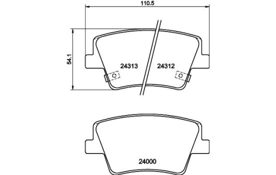 Bromsbeläggssats, skivbroms 8DB 355 040-041 Hella