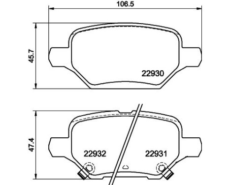 BROMSBELÄGGSSATS, SKIVBROMS 8DB 355 040-181 Hella, bild 4
