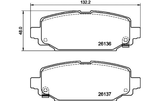 Bromsbeläggssats, skivbroms 8DB 355 040-251 Hella, bild 4
