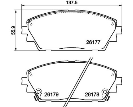 Bromsbeläggssats, skivbroms 8DB 355 040-271 Hella, bild 4