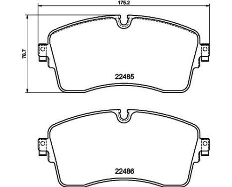 Bromsbeläggssats, skivbroms 8DB 355 040-361 Hella, bild 4