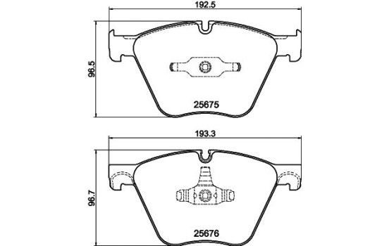 Bromsbeläggssats, skivbroms 8DB 355 040-371 Hella