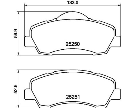Bromsbeläggssats, skivbroms 8DB 355 040-561 Hella, bild 4