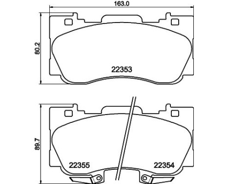 Bromsbeläggssats, skivbroms 8DB 355 040-671 Hella