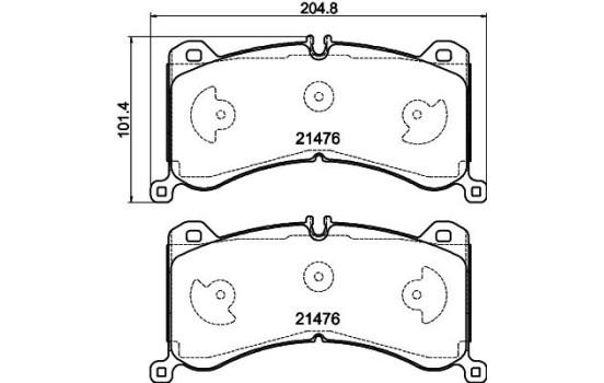 Bromsbeläggssats, skivbroms 8DB 355 040-821 Hella