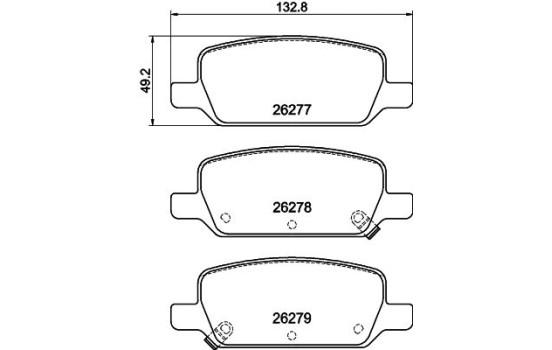 Bromsbeläggssats, skivbroms 8DB 355 040-951 Hella