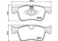 Bromsbeläggssats, skivbroms 8DB 355 041-091 Hella