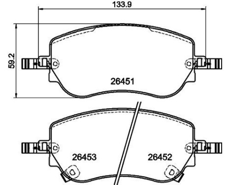 Bromsbeläggssats, skivbroms 8DB 355 043-861 Hella
