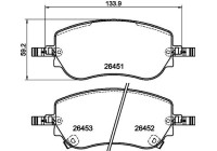Bromsbeläggssats, skivbroms 8DB 355 043-861 Hella