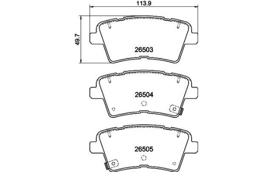 Bromsbeläggssats, skivbroms 8DB 355 044-231 Hella