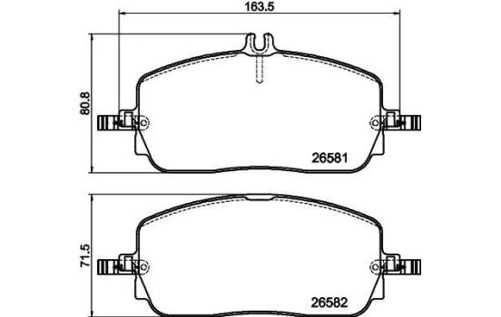 Bromsbeläggssats, skivbroms 8DB 355 044-321 Hella