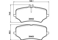 Bromsbeläggssats, skivbroms 8DB 355 044-361 Hella