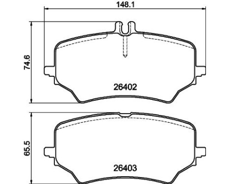 Bromsbeläggssats, skivbroms 8DB 355 044-361 Hella