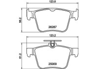 Bromsbeläggssats, skivbroms 8DB 355 044-951 Hella