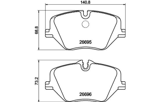 Bromsbeläggssats, skivbroms 8DB 355 046-051 Hella