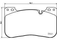 BROMSBELÄGGSSATS, SKIVBROMS 8DB 8DB 355 025-991 Hella