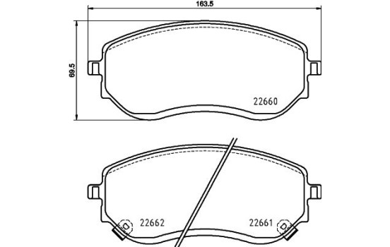 BROMSBELÄGGSSATS, SKIVBROMS 8DB 8DB 355 037-901 Hella, bild 4