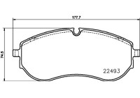 BROMSBELÄGGSSATS, SKIVBROMS 8DB 8DB 355 039-521 Hella