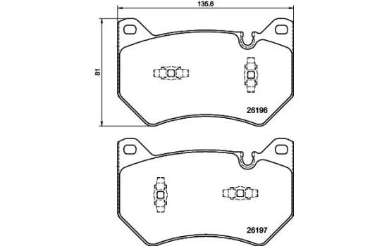BROMSBELÄGGSSATS, SKIVBROMS 8DB 8DB 355 040-151 Hella, bild 4