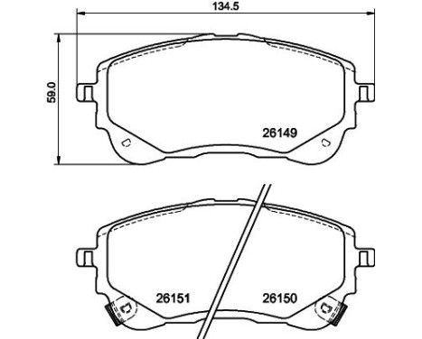 BROMSBELÄGGSSATS, SKIVBROMS 8DB 8DB 355 040-191 Hella, bild 4