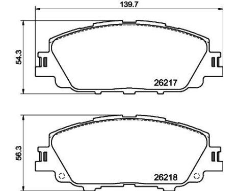 BROMSBELÄGGSSATS, SKIVBROMS 8DB 8DB 355 040-411 Hella, bild 4