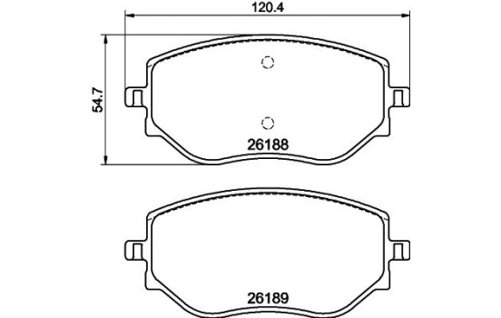 BROMSBELÄGGSSATS, SKIVBROMS 8DB 8DB 355 040-541 Hella