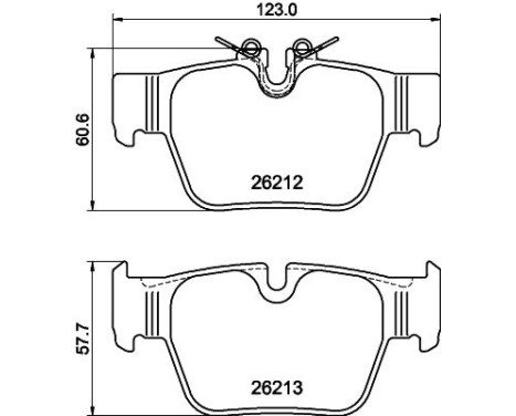 BROMSBELÄGGSSATS, SKIVBROMS 8DB 8DB 355 040-581 Hella