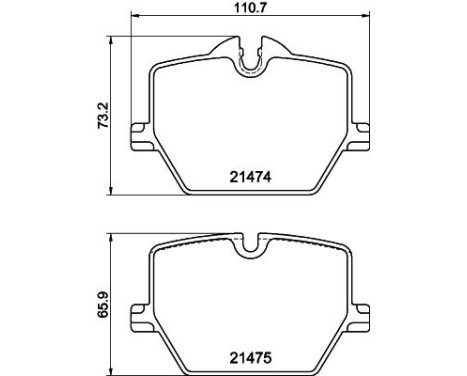 BROMSBELÄGGSSATS, SKIVBROMS 8DB 8DB 355 040-601 Hella