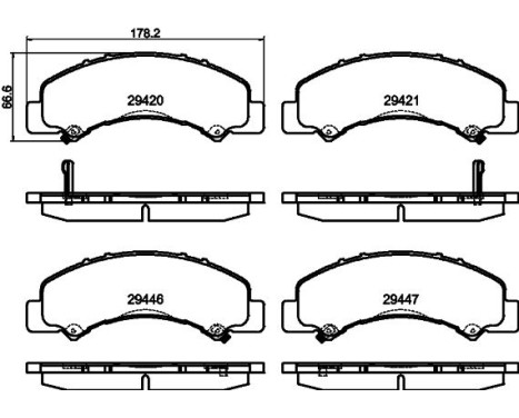 BROMSBELÄGGSSATS, SKIVBROMS 8DB 8DB 355 040-791 Hella