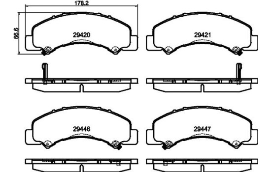 BROMSBELÄGGSSATS, SKIVBROMS 8DB 8DB 355 040-791 Hella