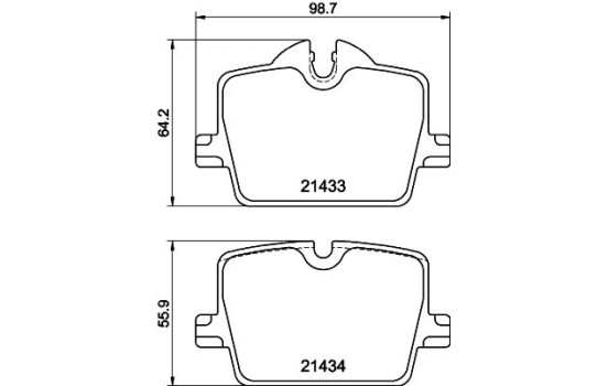 BROMSBELÄGGSSATS, SKIVBROMS 8DB 8DB 355 040-911 Hella