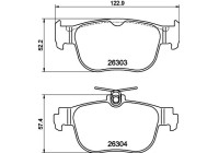 BROMSBELÄGGSSATS, SKIVBROMS 8DB 8DB 355 040-981 Hella