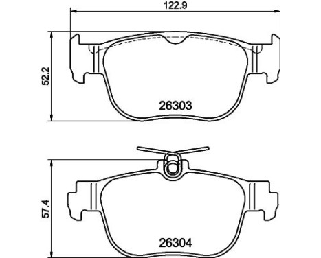 BROMSBELÄGGSSATS, SKIVBROMS 8DB 8DB 355 040-981 Hella