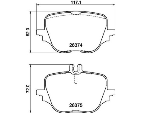 BROMSBELÄGGSSATS, SKIVBROMS 8DB 8DB 355 041-021 Hella
