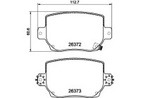 BROMSBELÄGGSSATS, SKIVBROMS 8DB 8DB 355 041-041 Hella