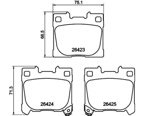BROMSBELÄGGSSATS, SKIVBROMS 8DB 8DB 355 041-081 Hella