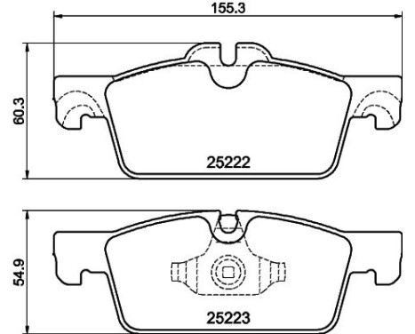 BROMSBELÄGGSSATS, SKIVBROMS 8DB 8DB 355 041-101 Hella