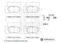 Bromsbeläggssats, skivbroms ADBP420122 Blue Print