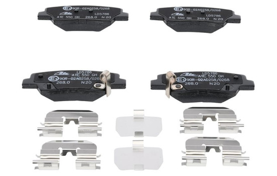 Bromsbeläggssats, skivbroms ATE Ceramic 13.0470-5786.2, bild 2