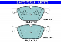 Bromsbeläggssats, skivbroms ATE Ceramic 13.0470-7272.2