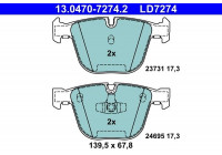 Bromsbeläggssats, skivbroms ATE Ceramic 13.0470-7274.2