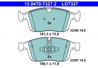 Bromsbeläggssats, skivbroms ATE Ceramic 13.0470-7327.2