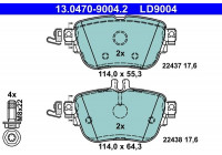 Bromsbeläggssats, skivbroms ATE Ceramic 13.0470-9004.2