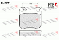Bromsbeläggssats, skivbroms BL1217A1 FTE