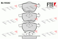 Bromsbeläggssats, skivbroms BL1355A2 FTE