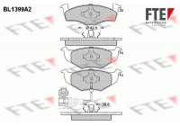 Bromsbeläggssats, skivbroms BL1399A2 FTE