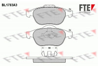 Bromsbeläggssats, skivbroms BL1783A3 FTE