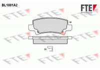 Bromsbeläggssats, skivbroms BL1881A2 FTE