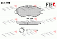 Bromsbeläggssats, skivbroms BL2163A1 FTE