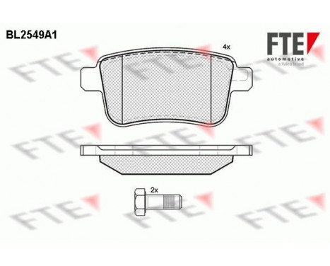 Bromsbeläggssats, skivbroms BL2549A1 FTE